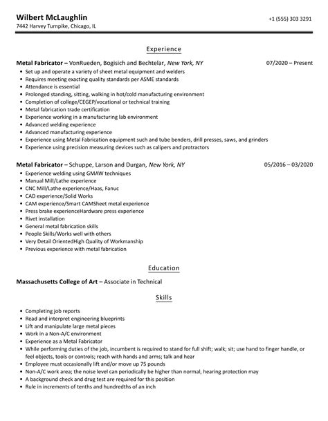 metal fabricator job description resume|fabricator job requirements.